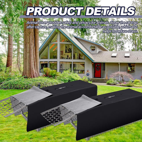 2 Pcs Trap Cage Cover 32 x 10 x 12 Inch Heavy Duty Animal Trap Cover Live Animal Trap Cage Cover for 1 Door Humane Cat Trap Squirrel Dog Gopher Ch...