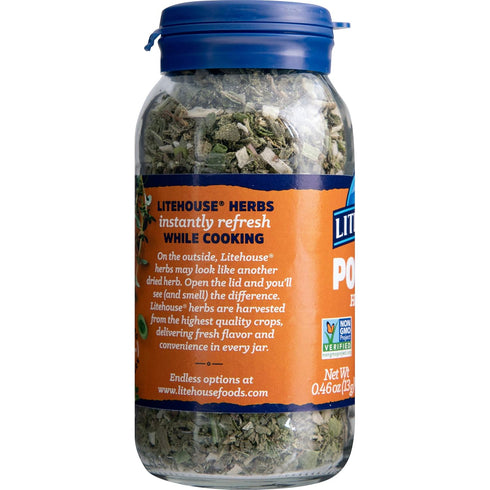 Litehouse Freeze Dried Poultry Herb Blend - Substitute for Fresh Poultry Herb, Jar Contains 7 Herbs, Organic, Poultry Herb Blend Seasoning, Non-GM...