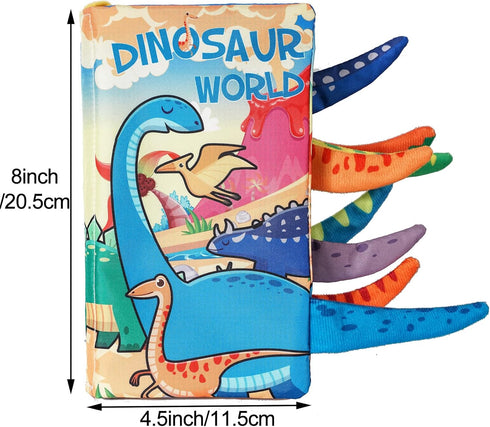 Baby Plush Cloth Book Toy ,Soft Crinkle Books for Babies, Non Toxic Fabric Touch and Feel Crinkle Cloth Books Early Educational Stimulation Toys f...