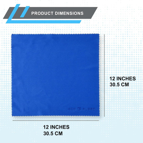 Eco-Fused Microfiber Cleaning Cloth - 12x12 Inch Microfiber Cloth - Pack of 20 Large Cleaning Cloths - Microfiber Cleaning Cloth for Electronics a...