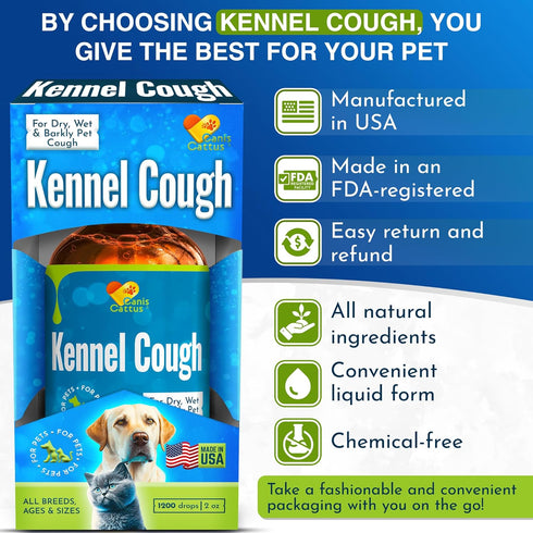 Dog Cough Treatment | Kennel Cough | Cat Cough Medicine | Dog Allergy | Kennel Cough Treatment | Dog Medicine | Cat Cough | 2 Oz...