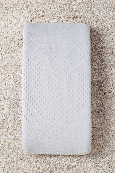 Plush Dot Changing Pad Covers, Diaper Changing Table Pad Sheet Covers for Newborns Infants Baby Boys Girls (Glacier Gray)...