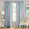 ACHIM Spectrum Rod Pocket Panel Window Curtain - 50 Inch Width, 63 Inch –Length Lilac/Turquoise, Semi-Sheer & Machine Washable Soft Polyester Drap...
