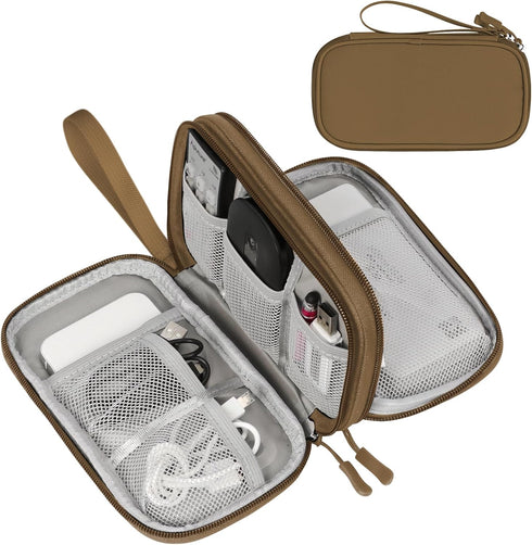 FYY Electronic Organizer, Travel Cable Organizer Bag Pouch Electronic Accessories Carry Case Portable Waterproof Double Layers Storage Bag for Cab...
