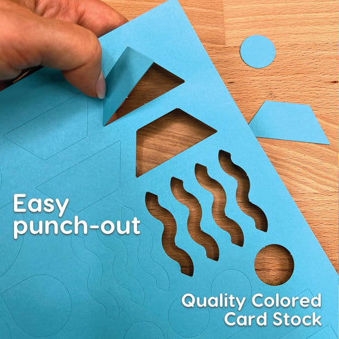 ARTshapes 840 pc Creative Paper Shapes Pack with 70+ Idea Guide - US Made Card Stock - Punch Out Funky DIY Craft Supplies for Whimsical Art Design...