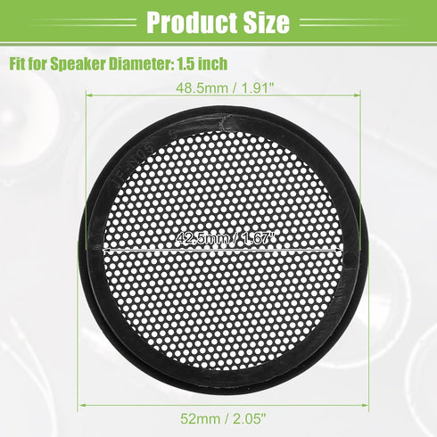 ACROPIX Universal 1.5" Car Speaker Grills Cover Mesh Round 1.5 Inch Audio Speaker Subwoofer Guard Protector Case Iron Black - Pack of 1...