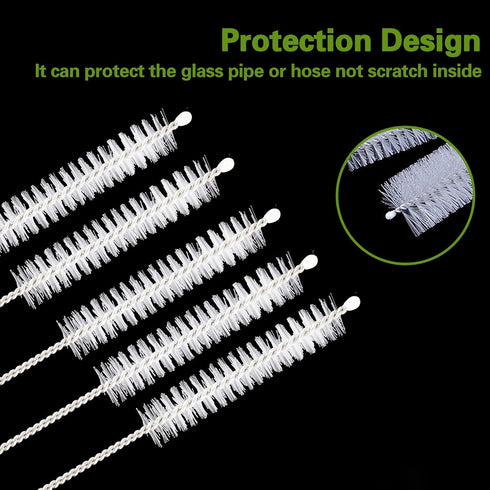 Straw Cleaner Brush Set, 10 Pieces 12 Inch Stainless Steel Handle Straw Brush Set, Extra Long Straw Brush for Tumbler, Sippy Cup, Water Bottle and...