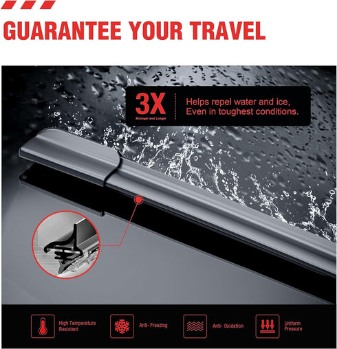 28"+17"Silicone Windshield Wiper blades Replacement for Nissan Altima 2007 2008 2009 2010 2011 2012+More Cars,All-Season Automotive Front Wiper Bl...