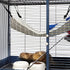 2 Pieces Reversible Cat Hanging Hammock Soft Breathable Pet Cage Hammock with Adjustable Straps and Metal Hooks Double-Sided Hanging Bed for Cats ...