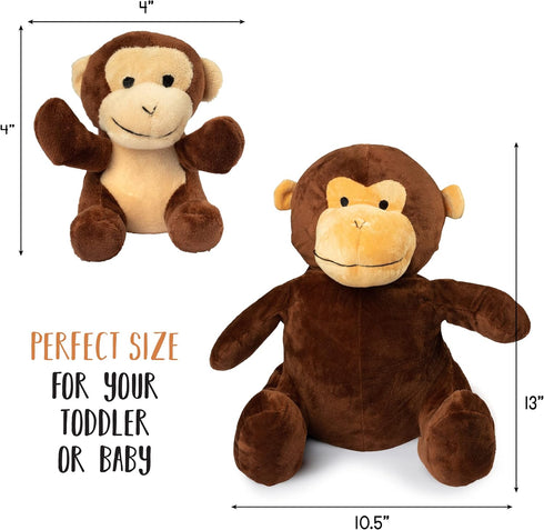 Talking Stuffed Mommy Monkey with 3 Baby Monkeys in her Tummy | Plush Monkey | Monkey Stuffed Animals | Stuffed Animal Family | Stuffed Animal Mom...
