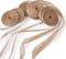 Pandahall 6 Rolls Natural Burlap Fabric Ribbon 10m/roll Jute Linen Ribbon Rolls 3/8, 1-1/4, 7/8 inch for Party Decoration DIY Crafts Making (Tan)...