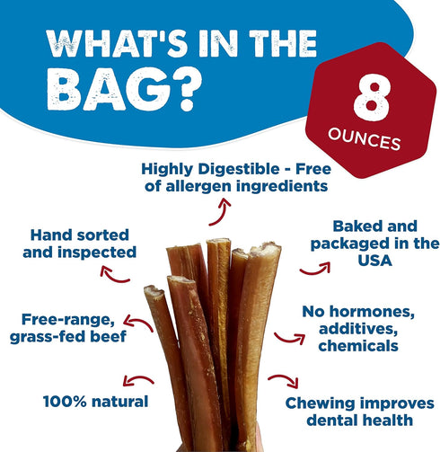 Best Bully Sticks 2-4 Inch Junior Bully Sticks for Dogs - 100% Natural, Grass-Fed Beef, Dog Bully Sticks for Small Dogs, Puppy, Mini Breeds - Grai...