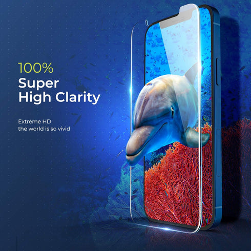 ORIbox Glass Screen Protector for iPhone 12 and iPhone 12 Pro, 3 Packs Anti-Scratch HD Tempered Glass Screen Protector...