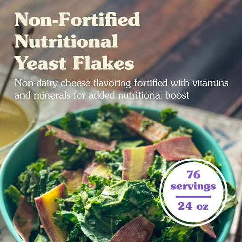 Nunaturals Non-Fortified Nutritional Yeast Flakes, Vegan, Vegetarian, 24 oz...