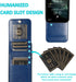 iPhone 13 Pro Wallet Case with Credit Card Holder for Women Men PU Leather Wallet Case for iPhone 13 Pro Case 6.1 inch (Blue)...