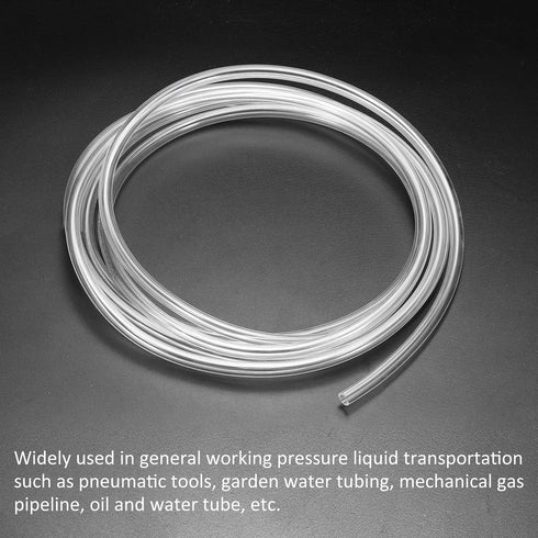 Pneumatic Tubing - Air Compressor PU Line Hose Apply to Water Fluid Transfer(6mm ID x 8mm OD, 6.6 Ft Length, Clear)...