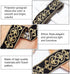 PH PandaHall 1.75 Inch Jacquard Ribbon, 4 Yards Hot Adhesive Floral Trim Black Gold Embroideried Lace Trim Woven Ribbon Fabric Trim Fringe for Sew...