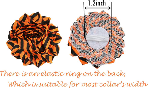 BoomBone Halloween Dog Collar Flowers Accessory,Flower Charms Sliders for Holiday Dog Collars...