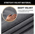 PrinceDeco 4 Pack Thick Velvet Stretch Armrest Covers for Chairs, Sofas & Armchairs - Non Slip, Grey...