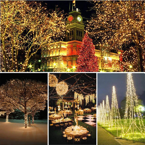 2 Pack 100 LED Solar Powered String Lights, Each 33FT Copper Wire 8 Modes Solar Fairy Lights Outdoor Waterproof for Garden, Patio, Party, Christma...