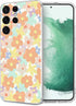 Compatible with Samsung Galaxy S23 Ultra Case, Indie Aesthetic Drawing Flower Daisy Hippie Colorful Floral Design Soft TPU Full Body Protection Co...