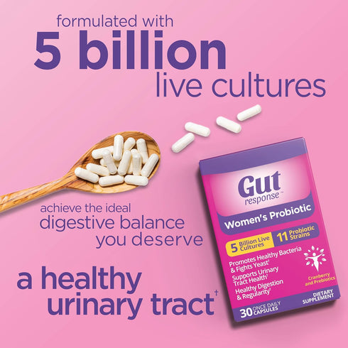 Women’s Probiotic, Slows Down Digestive Aging, Boosts Immune System, Supports UT & Feminine Health, Cranberry Extract, Non-GMO, Gluten Free & Soy ...