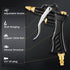 Industrial Air Blow Gun with Adjustable Brass Air Nozzle, Premium Air Blower Gun with 2 Pcs Steel Air Flow Extensions and 1/4" NPT Standard Quick ...