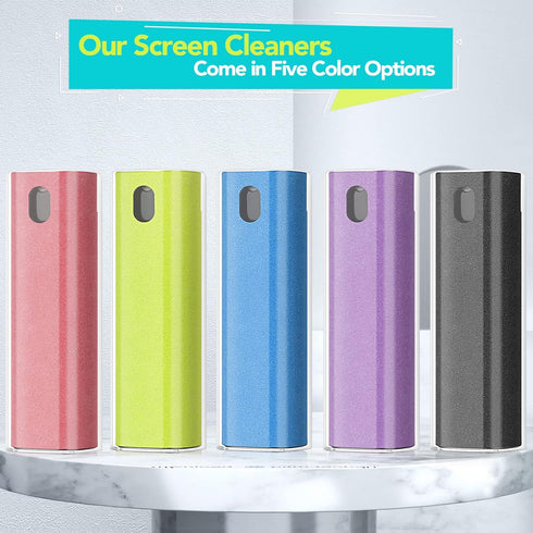 2 Pcs Fingerprint Proof Screen Cleaner, 3 in 1Touchscreen Mist Cleaner Spray Wipe Cleaner Screen Cleaner Soft Fiber Flannel, Safe for All Phones G...
