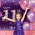 Happy Birthday Party Decorations, Large Fabric Happy 11th Anniversary Birthday Backdrop Photo Booth Background with Rope for Girls Birthday Party ...