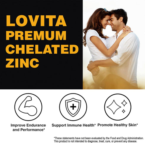 Zinc 50mg | Potent Highly-Absorbed Chelated Zinc Supplements, Picolinate & Bisglycinate | Vegan, Gluten Free, Non-GMO | for Immune, Antioxidant Su...