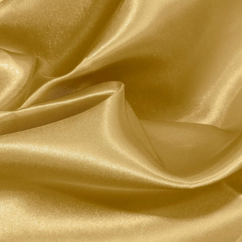 Charmeuse Satin Fabric by The Yard, 60 Inch Wide Gold Satin Fabric Shiny & Soft Cloth Fabric, Silky Satin Fabric for Bridal Dress, Wedding Decorat...