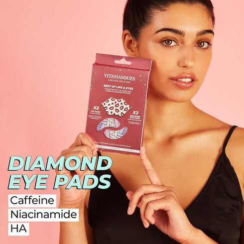 Vitamasques Under Eye Patches & Lip Mask Sheets, Best of Eyes & Lips Set - Eye Patches for Puffy Eyes - Under Eye Masks for Dark Circles and Puffi...