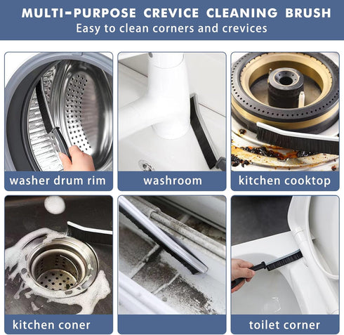 Crevice Cleaning Brush, 2024 New Multifunctional Gap Cleaning Brush Tool, Bathroom Gap Brush, Grout Cleaner Brush Hard Bristle Crevice Cleaning Br...