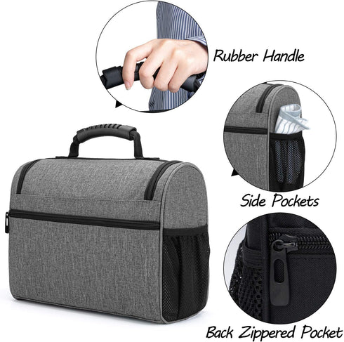 CURMIO Bartender Kit Bag, Portable Travel Carrying Bag with Rubber Handle for Bar Tools Set, For Home Indoor Outdoor Patio Party, Gray (Bag ONLY, ...