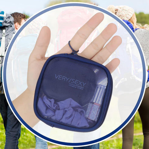 Weewooday 4 Pcs Mesh Makeup Bag Mesh Cosmetic Bag Travel Toiletry Bag Pouch with Zipper Mini Portable Makeup Cosmetic Travel Toiletry Purse Bag fo...