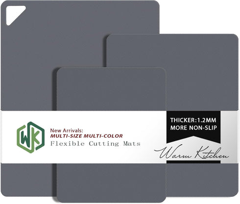Plastic Cutting Boards for Kitchen, WK Flexible Cutting Board Mats, Thin Cutting Board Sheets, Dishwasher Safe, BPA Free, Multi Sizes...
