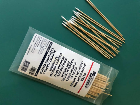 MG Chemicals 8112A Single Headed Tapered Cotton Swab Bonded on a 6" Birch Shaft, Bag of 100 swab (Pack of 100)...