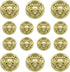 14 Pieces Gold Blazer Buttons, Crown Lion Metal Shank Blazer Buttons Set for Sewing Coats Suits Blazers...