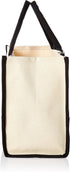 Mud Pie Classic Black and White Initial Canvas Tote Bags (B), 100% Cotton, 17" x 19" x 2"...