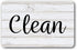 Rustic & White Wood Clean Dirty Magnet for Dishwasher, Reversible Dishwasher Magnet Clean Dirty Sign, Magnetic Dish Washer Sign Indicator, Rustic ...
