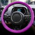 Spurtar Steering Wheel Cover, Soft Silicone Leather Texture Steering Wheel Covers, 14"-15" Anti-Slip Car Purple Steering Wheel Cover, Car Steering...