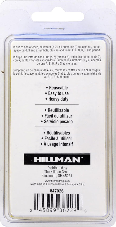 Hillman 847026 2-Inch Numbers, Letters, and Punctuation Combo Stencil Set...