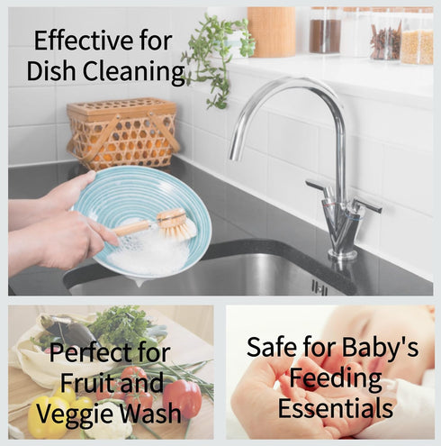 Dish Washing Bar Soap, Fruit and Veggie Wash, Safe for Baby Dish and Bottle Wash, Zero Waste, Vegan, Natural Ingredients, Dish Soap Bar (Coffee)...