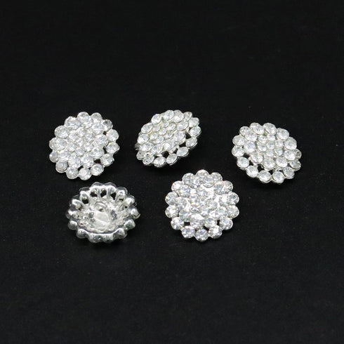 10 Pcs Rhinestone Buttons Crystal Embellishments, for Crafts Wedding Party Bouquet Sew on Clothing Buttons, Crystal Applique Embellishments in Clo...