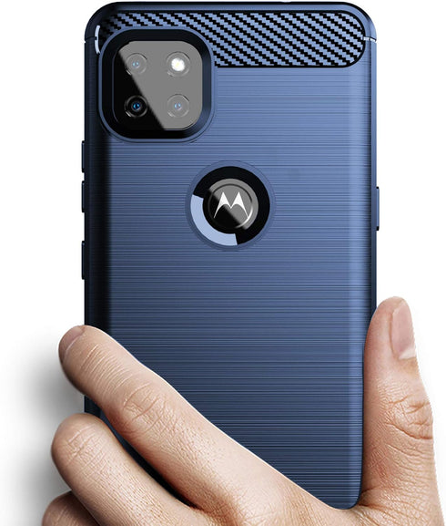 Osophter for Moto One 5G Ace Case Shock-Absorption Flexible TPU Rubber Protective Cell Phone Cover for Motorola Moto One 5G UW Ace(Navy Blue)...