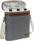 3 Bottle Insulated Wine Tote Carrier Bag, Portable Travel Padded Wine Cooler - Corkscrew Opener, Handle and Adjustable Shoulder Strap, Wine Lover ...