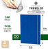 Pentalic 6" x 8" Pocket Sketchbook Traveler Journal, 160 Pages, Royal Blue...
