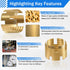 Brass DOT Air Brake Hose End Fitting Sleeve Tube, Sleeve Tube for Hose End Connector, 3/8” Air Brake Hose End Fitting Repair Tube (Pack of 10)...