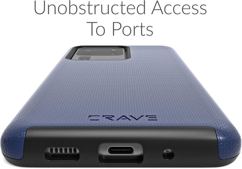 Crave Dual Guard Cellular Phone Case for Samsung Galaxy S20 Ultra, 5G, Shockproof Protection, Dual Layer Case, Navy (Polyurethane, TPU, Polycarbon...