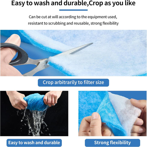 Aquarium Filter Sponge Fish Tank Pond Filter Media Filters Pad for Fish Tank,Filter Freshwater, Saltwater Aquariums, Reusable Fish Pond Filter Mat...